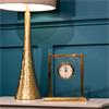 DANIEL AND ASHLEY GLASS MANTEL CLOCK GOLD 24CM