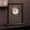 DANIEL AND ASHLEY GLASS MANTEL CLOCK BLACK/GOLD 29CM