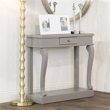 SCROLL MINK 90CM CONSOLE TABLE W/DRAWER