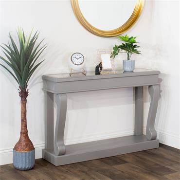SCROLL MINK 120CM CONSOLE TABLE ANT MIRROR