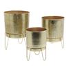 ANISHA S/3 PLANTERS WITH STAND GOLD