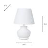 CHLOE CERAMIC BEDSIDE LAMP 36CM