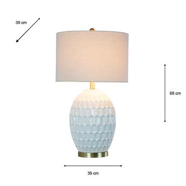 GEMMA CERAMIC LAMP NATURAL