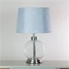BELLA GLASS LAMP SILVER 45CM