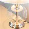 BELLA GLASS LAMP SILVER 45CM