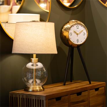 BELLA GLASS LAMP GOLD 45CM