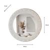 YVETTE ROUND MIRROR 90CM CREAM