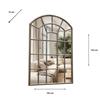 CELINE WINDOW MIRROR 100 X 150CM CHAMPAGNE