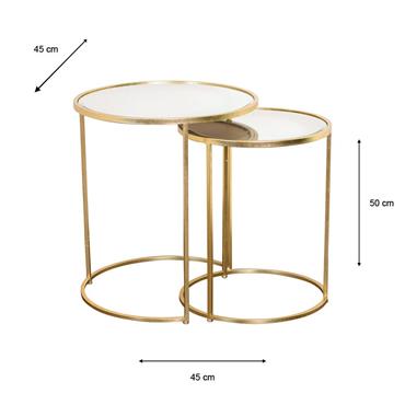 AVERY S/2 SIDE TABLES GOLD