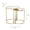 AVERY S/2 SIDE TABLES GOLD