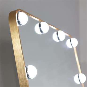 LED BULB MODENA CHEVAL MIRROR GOLD 160 X 50CM