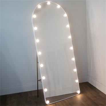 LED BULB MODENA CHEVAL ARCH MIRROR WHITE 160 X 50CM