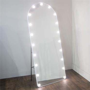 LED BULB MODENA CHEVAL ARCH MIRROR WHITE 160 X 50CM
