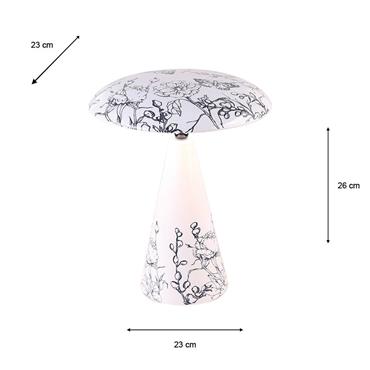 NEO USB RECHARGEABLE LAMP FLORAL WHITE