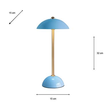 APOLLO USB RECHARGEABLE LAMP BLUE