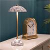 APOLLO USB RECHARGEABLE LAMP FLORAL WHITE