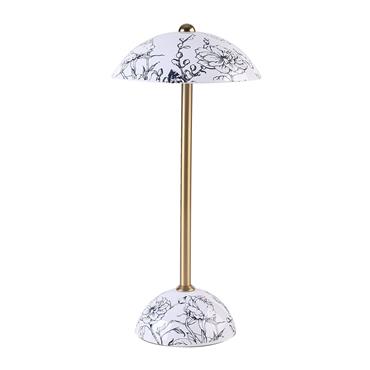 APOLLO USB RECHARGEABLE LAMP FLORAL WHITE