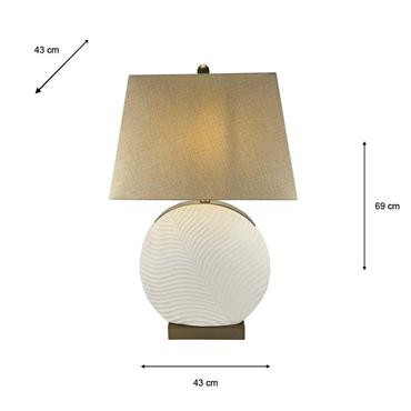 BROOKE CERAMIC TABLE LAMP 69CM