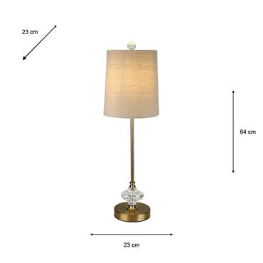 SYLVIA BUFFET LAMP OATMEAL 64CM