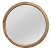 ROUND MIRROR WOOD/GOLD 100CM