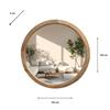 ROUND MIRROR WOOD/GOLD 100CM