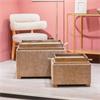 MAYA S/2 TRAY TABLE POUFFES SAND