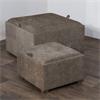MAYA S/2 TRAY TABLE POUFFES CAPPUCINO
