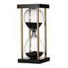 HOURGLASS IN STAND 17.5CM BLACK APPROX 15 MIN