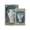 CRACKLED VASE S/2 BOOK BOXES
