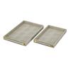 DECORATIVE S/2 TRAYS OYSTER