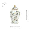GINGER JAR GREEN/GOLD 48.5CM