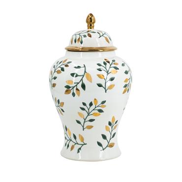 GINGER JAR GREEN/GOLD 48.5CM