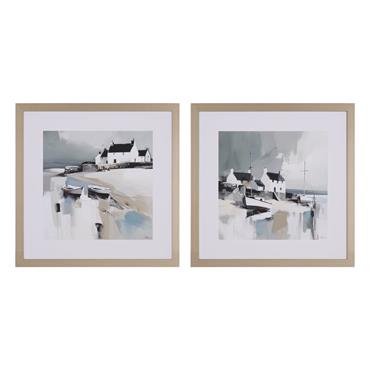 FRAMED PRINT WATERS EDGE/SEA SPIRIT 2 ASST