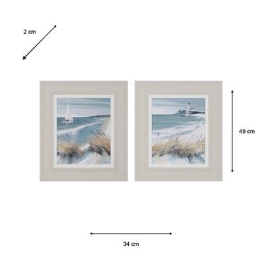 FRAMED PRINT WHITE SAILS/ MAKING WAVES 2 ASST