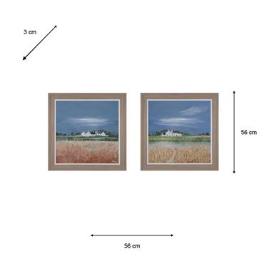 FRAMED PRINT FIELDS OF GOLD 2 ASST