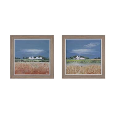 FRAMED PRINT FIELDS OF GOLD 2 ASST