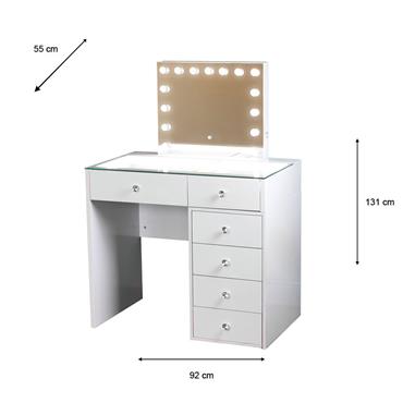 ERIKA HOLLYWOOD DRESSING TABLE BLUETOOTH 92CM