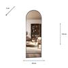 MODENA ARCH WALL MIRROR BLACK 40X120CM