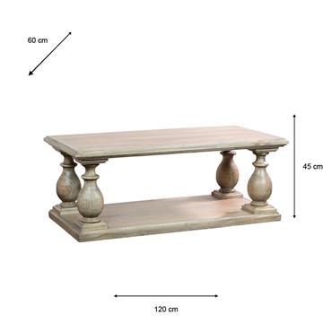 MARWOOD PILLARS COFFEE TABLE