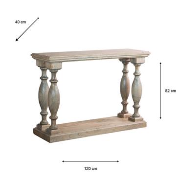 MARWOOD PILLARS CONSOLE TABLE 120CM