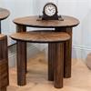 RAY S/2 SIDE TABLES DARK TEAK