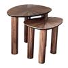 RAY S/2 SIDE TABLES DARK TEAK