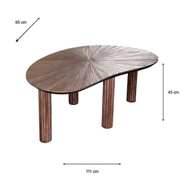 RAY COFFEE TABLE DARK TEAK