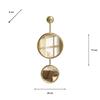 DECOR DOUBLE WALL MIRROR GOLD 72CM