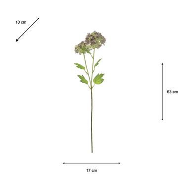 REALTOUCH HYDRANGEA GREEN/PLUM 6CM