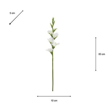 REALTOUCH GLADIOLOUS STEM WHITE 83CM