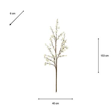 REALTOUCH APPLE BLOSSOM BRANCH IVORY 153CM