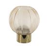 AMBER GLASS ORB HURRICANE 24CM