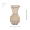 AMBER GLASS VASE 29CM