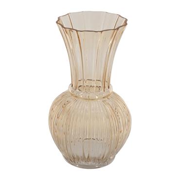 AMBER GLASS VASE 29CM